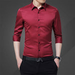 2020 New Long Sleeve Shirt Men Clothes Summer Mens Shirts Casual Slim Cotton Tshirts