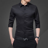 2020 New Long Sleeve Shirt Men Clothes Summer Mens Shirts Casual Slim Cotton Tshirts