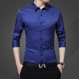 2020 New Long Sleeve Shirt Men Clothes Summer Mens Shirts Casual Slim Cotton Tshirts