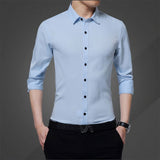 2020 New Long Sleeve Shirt Men Clothes Summer Mens Shirts Casual Slim Cotton Tshirts