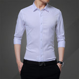 2020 New Long Sleeve Shirt Men Clothes Summer Mens Shirts Casual Slim Cotton Tshirts