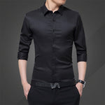 2020 New Long Sleeve Shirt Men Clothes Summer Mens Shirts Casual Slim Cotton Tshirts