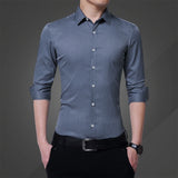 2020 New Long Sleeve Shirt Men Clothes Summer Mens Shirts Casual Slim Cotton Tshirts