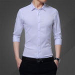 2020 New Long Sleeve Shirt Men Clothes Summer Mens Shirts Casual Slim Cotton Tshirts